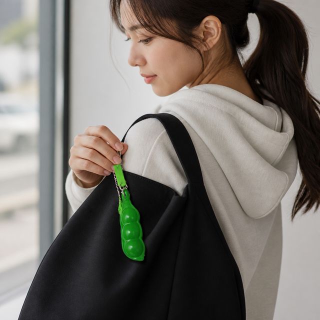 완두콩 가방고리 1P 가방장식 악세사리 - 이미지 1