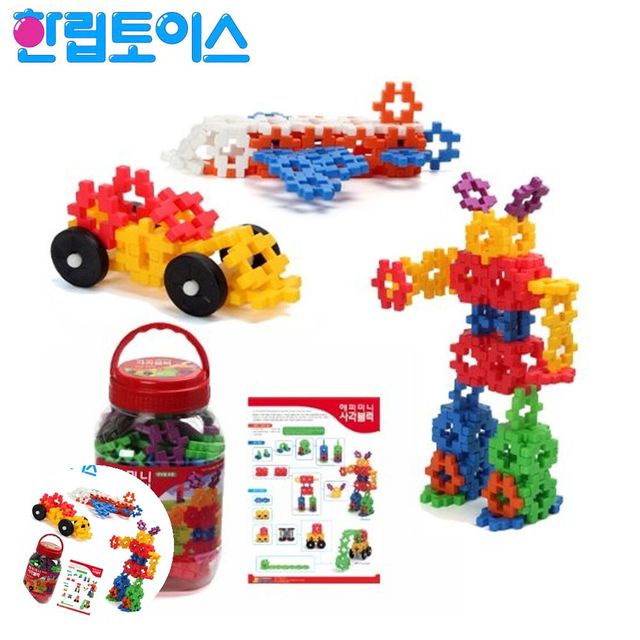 만들기블럭 유치원블록 해피 미니 사각블럭 126pcs