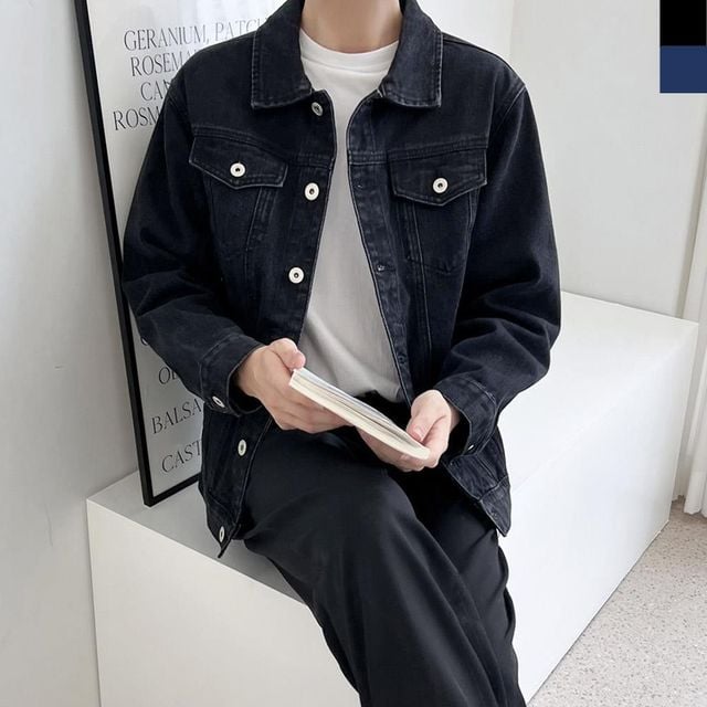 남자청자켓 청 가을 슬림핏 이너 워싱 데님자켓 여름