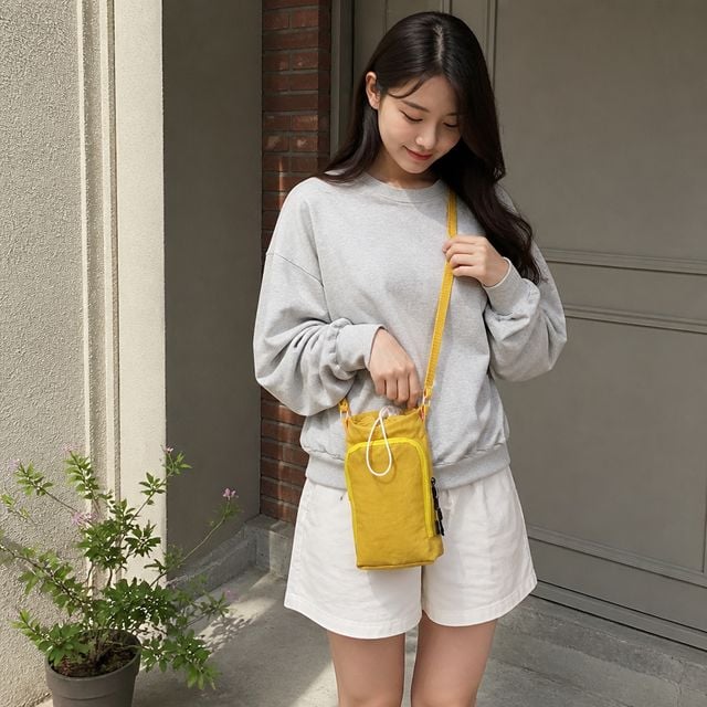 텀블러 보틀백 휴대용 크로스백 물병 가방 숄더백 데일리 소풍 나들이 - 이미지 1