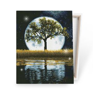 보석십자수 고요한 밤의 호수 40X50 - DIY 취미 미술 - 이미지 2
