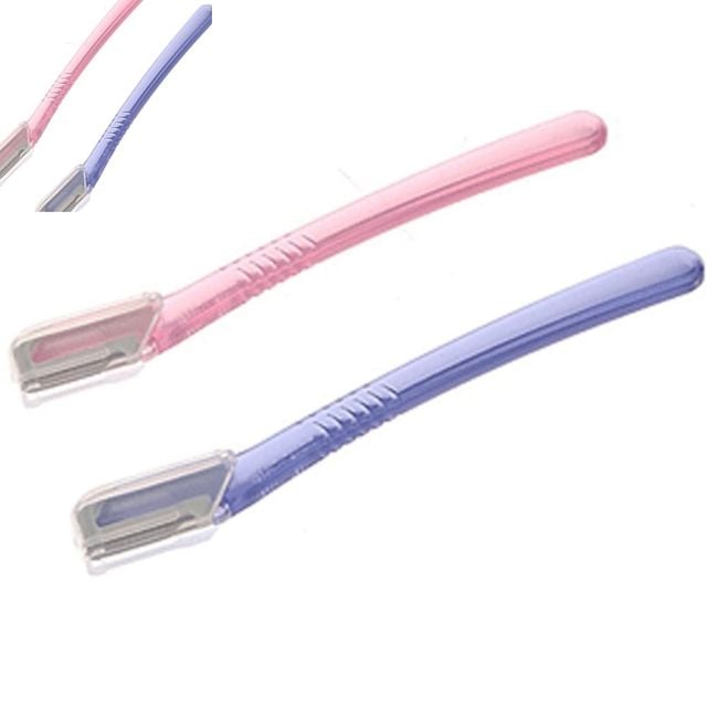 인파우치눈썹칼 일자형 2P 눈썹정리칼 얼굴제모도구 휴대용피부관리