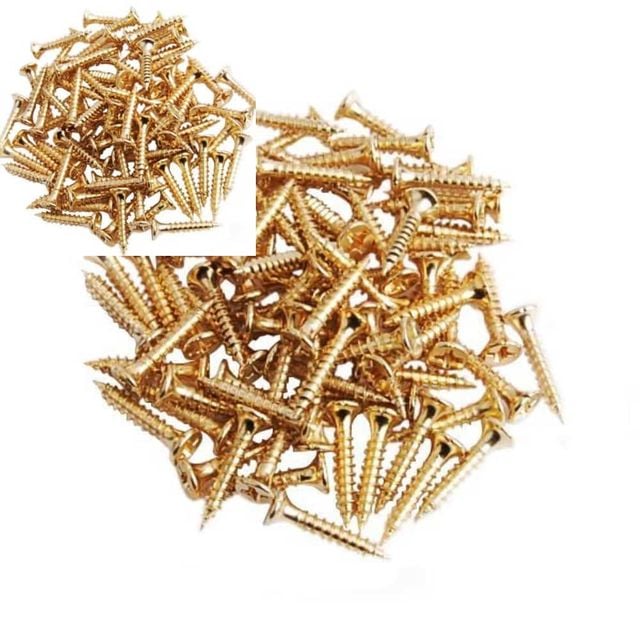 소포장 피스 3.5mmX15mm 금색 피스못 기리피스 직결피스 나무피스