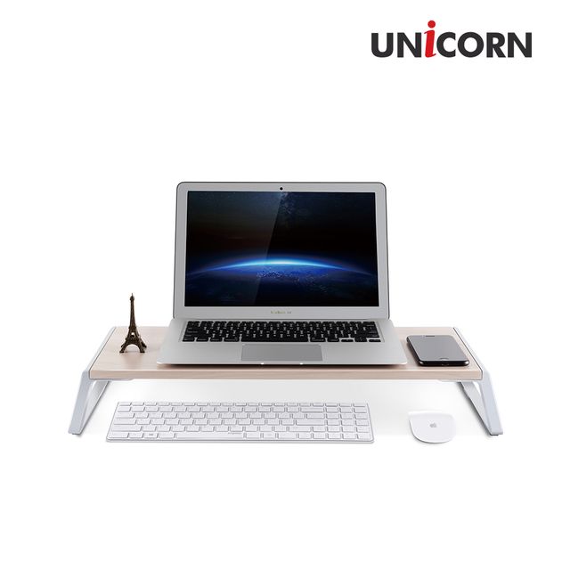 유니콘 원목 알루미늄 프리미엄 PC받침대 UM-WD07 - 이미지 5