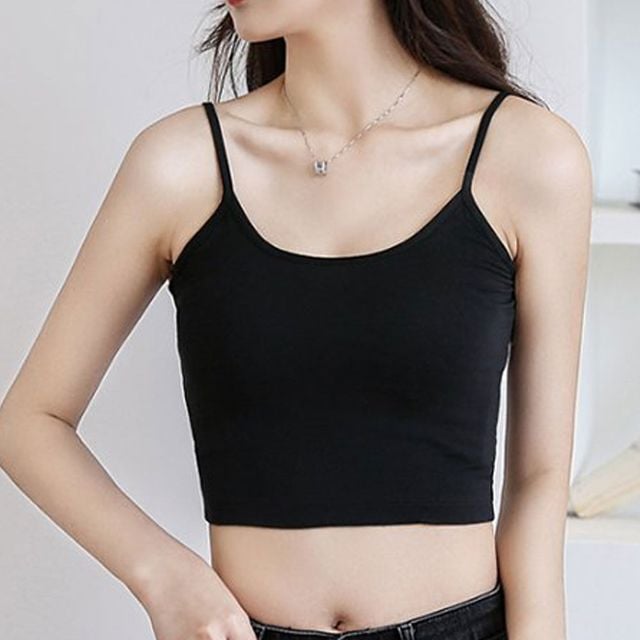 이너코디 끈나시 크롭탑 여자 여름 패션 데일리 코디