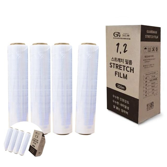 가구랩핑 파레트포장 스트레치필름 4롤 두께 12mic 폭 500mm 길이 350m