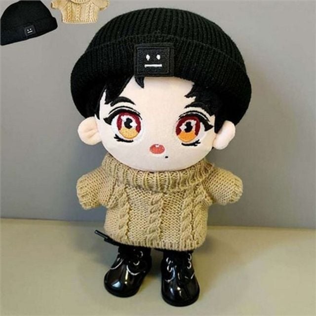 20cm 인형옷 20cm 니트 스웨터 인형의류 캐주얼 비니 겨울 인형의상 의상