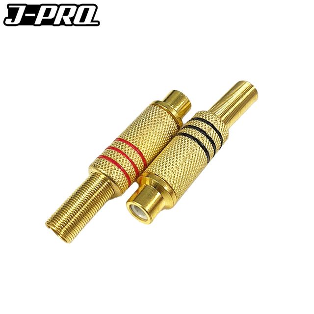 J-PRO JC40 2RCA 암 1쌍 납땜용 제작 커넥터 젠더