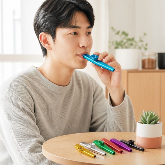 메탈 카주 악기 교육용 교구 취미 연습 허밍 까주 금속 음악 관악기 휘파람
