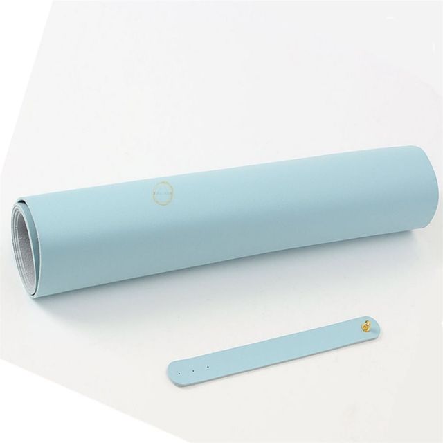 가죽 책상매트 80x40cm 스카이블루 가죽데스크패드 사무용데스크매트 가구보호패드