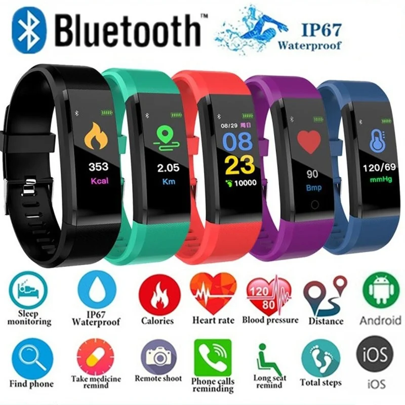 Rovtop-Health-Bracelet-Heart-Rate-Blood-Pressure-Smart-Band-Fitness-Tracker-Smartband-Wristband-for-Smart-Band