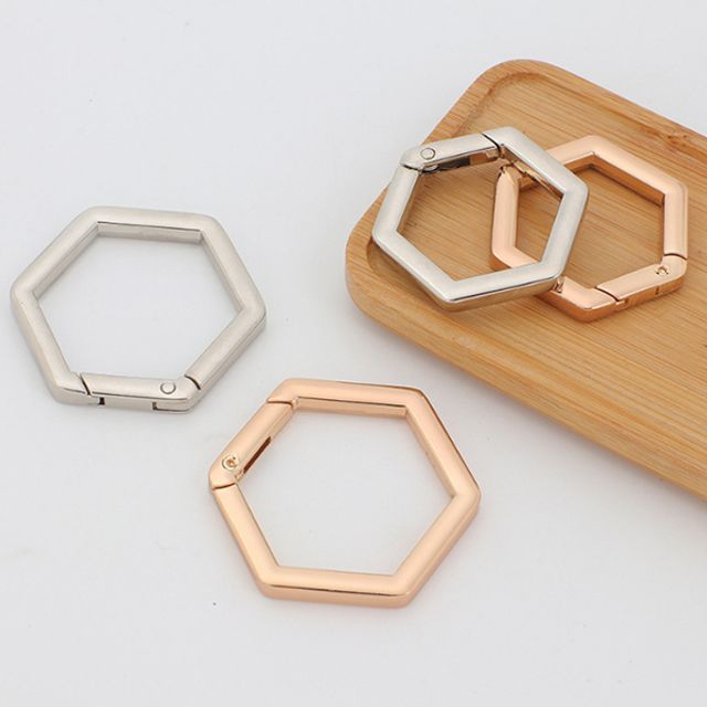 스프링 링 아연합금 육각형 카라비너 DIY 키링 부자재 - 이미지 8