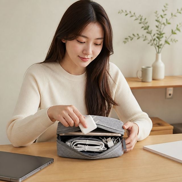 전자제품 정리 가방 IT 소품 케이스 보조배터리 데이터선 파우치 소형 대형