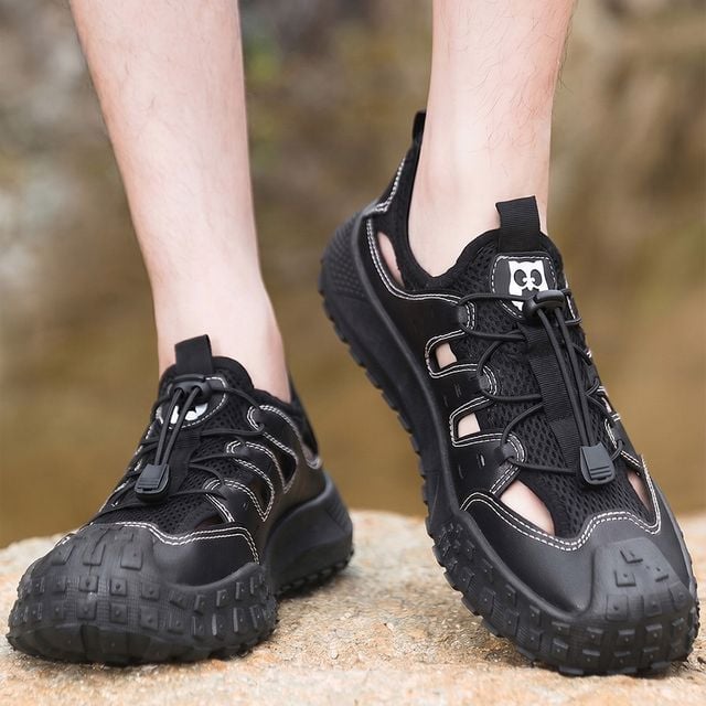 남성 물놀이 계속 캠핑 산책 여행 메쉬 통기성 미끄럼 방지 트레킹화