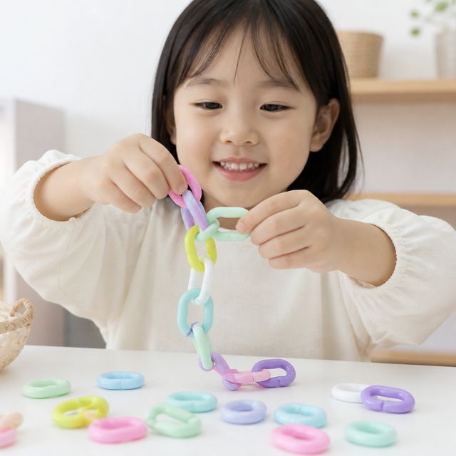 만들기 DIY 재료 플라스틱 연결 고리 체인 10P