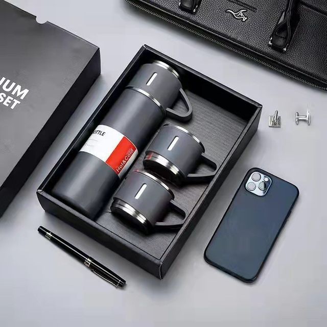 북유럽 세라믹 식기 세트 블랙 골드 접시 조합 500ml - 이미지 3