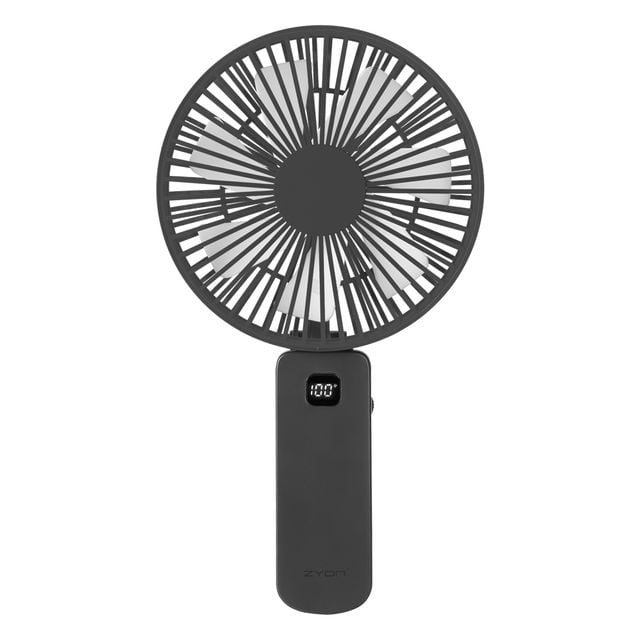 자이온 핸디선풍기 무선 와이드 빅팬 LED 손선풍기 BIGFAN350 그레이 휴대용 미니 선풍기 - 이미지 1