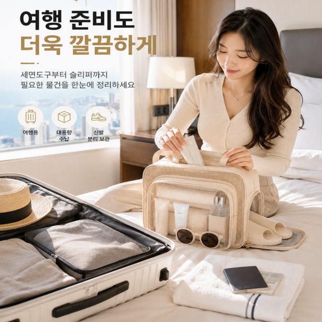 3컬러 건습분리 수영장 헬스장 여행 목욕탕 수납가방