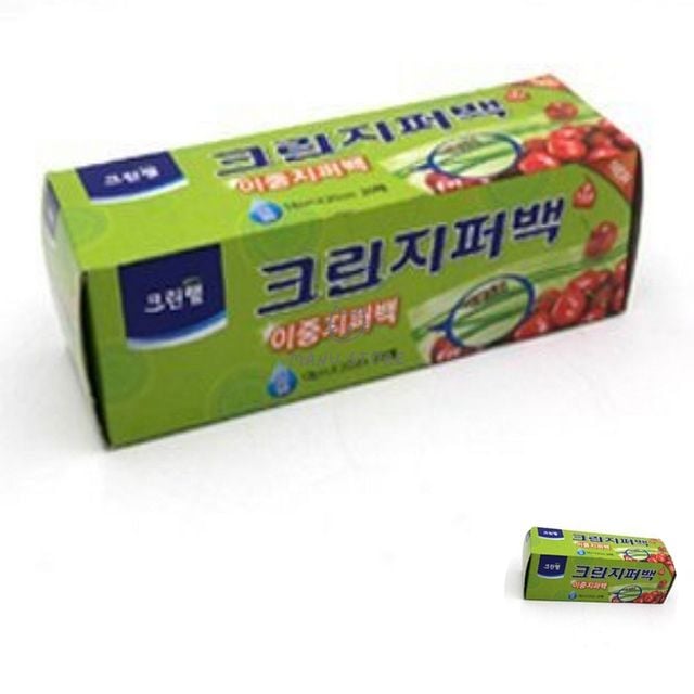 저장팩 무지지퍼백 이중지퍼백 18 x 20cm 20매 위생백