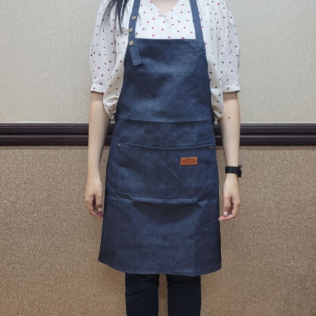 데님 앞치마 면 식당 주방 청소 앞치마 - 이미지 6