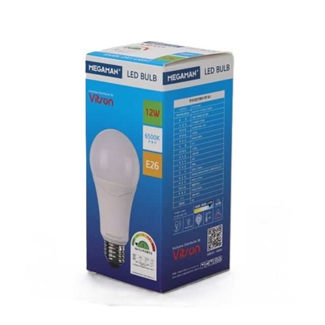 벌브 LED MEGA 12W 주광 A60 매장조명 책상조명 인테리어조명