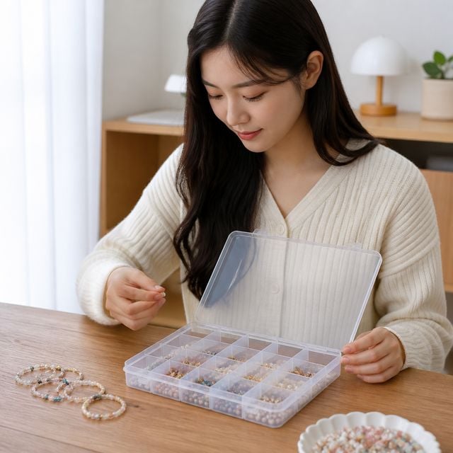 비즈정리함 24구 케이스 수납함 부자재 재료보관함 소품정리함 - 이미지 1