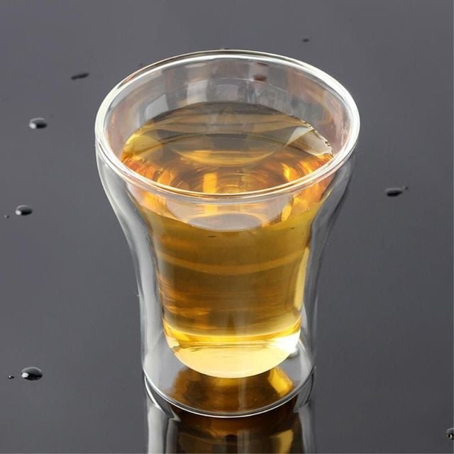 예쁜 이중 투명 내열유리컵 200ml