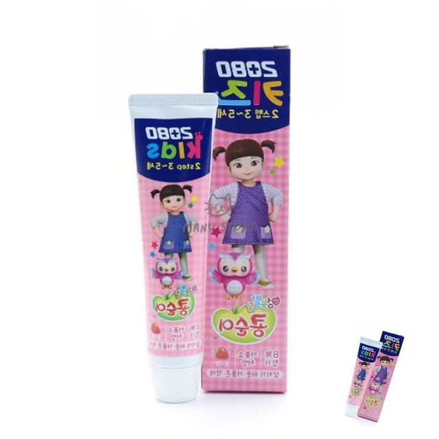 안매운치약 주니어치약 유아용 콩순이 치약 딸기향 75g