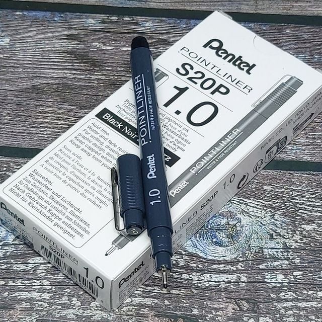 스케치/드로잉펜-펜텔 포인트라이너 1.0mm 12자루