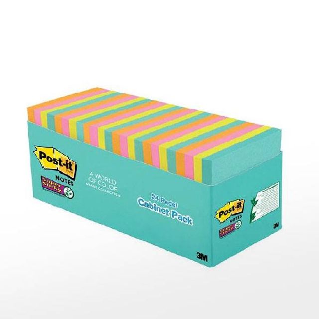 (3M) 포스트잇 강한점착용 654-24SSMIA (76x76mm/70매x24팩/마이애미)