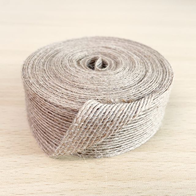 마 황마 리본 끈 30mm - 이미지 4