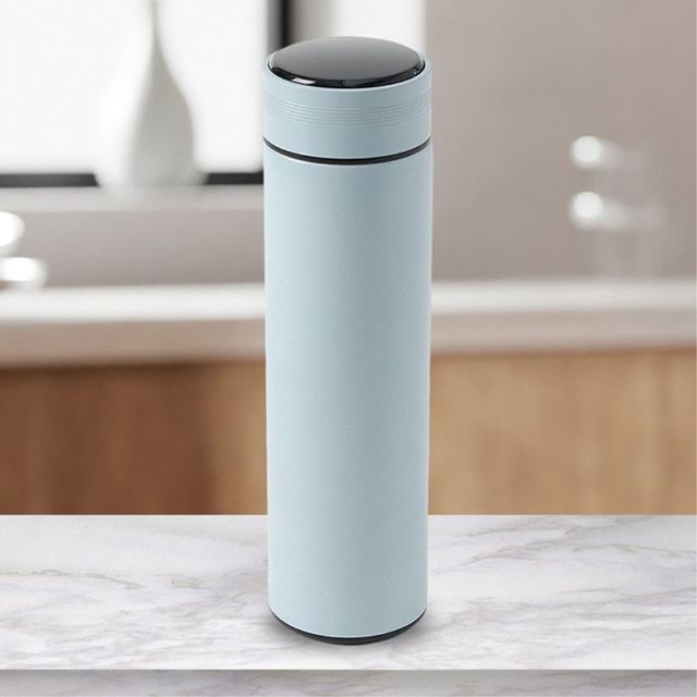 LED 온도표시 스텐 보온병 500ml 스카이