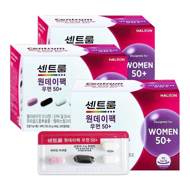 루테인 비타민 센트룸 멀티비타민 미네랄 개별포장 부드러운 먹기편한 30개입 3박스