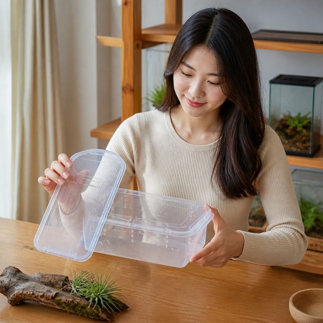 파충류 사육장 케이지 도마뱀 곤충 사육통 테라리움 - 이미지 1