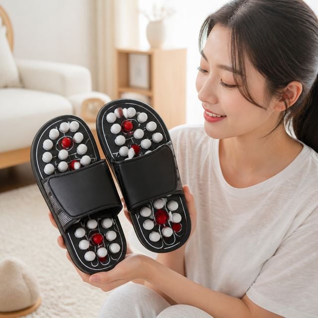 발지압 마사지 슬리퍼 실내용 지압신발 붓기완화 룸슈즈