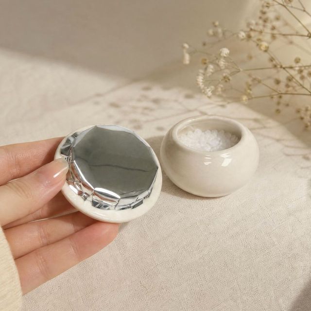 미니 소금단지 현관 재물운 항아리 금전운 백자 풍수 도자기 액막이 인테리어 - 이미지 7