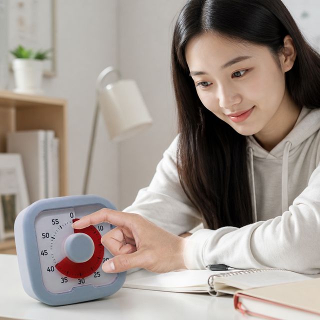 포모도로 공부 타이머 스터디 시계 비주얼 카운트다운 시간 관리 학생 - 이미지 1