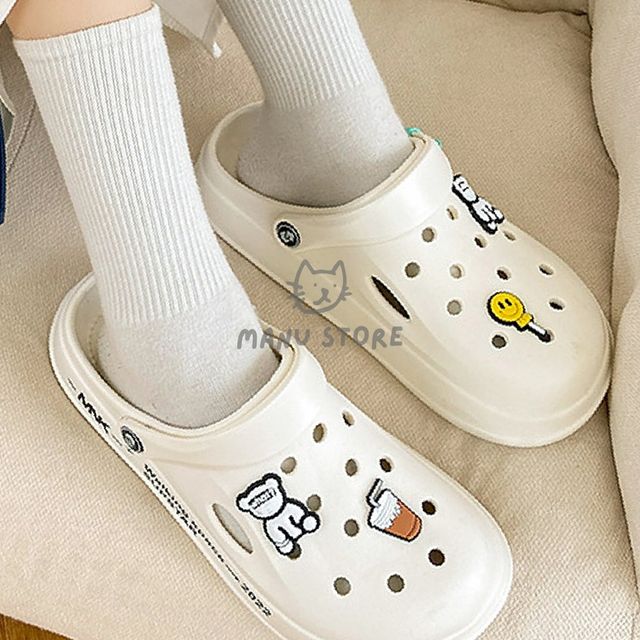 쿠션슬리퍼 아쿠아슈즈 샌들 슬리퍼 240-245mm 크림