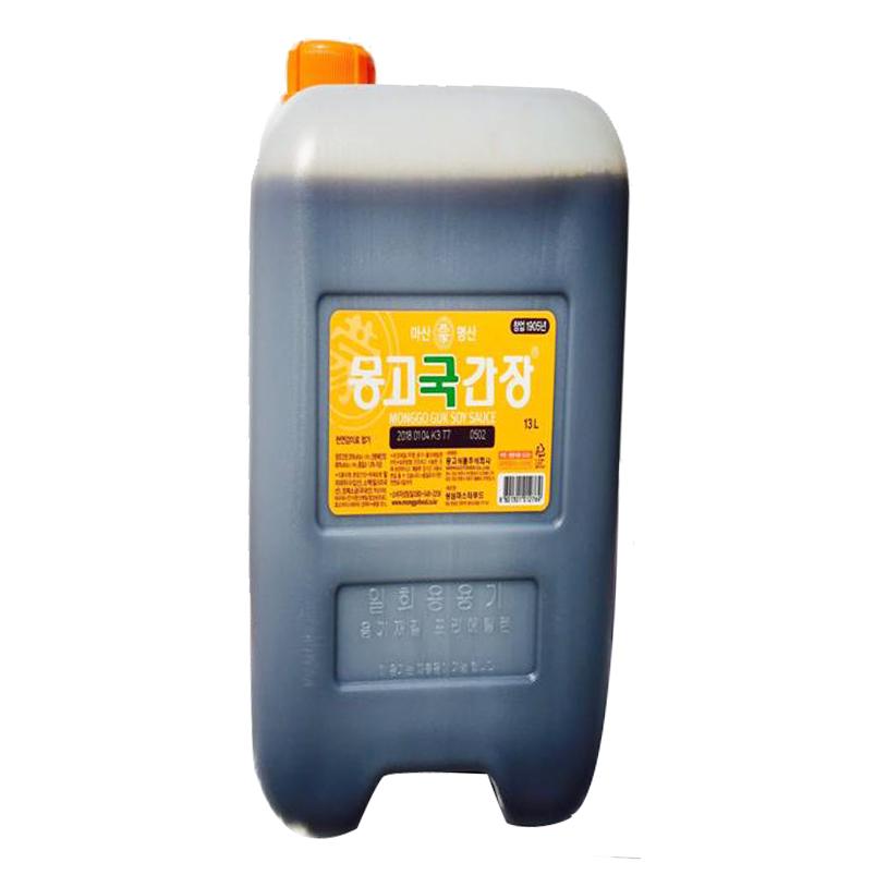 몽고식품 국간장 마산몽고 13L 13Kg 1개 간장 조미료 맛있는간장 소스 간장소스 업소용간장 식자재 식자재유통 가게용 식당용 음식 조리 주방 요리간장 대용량장 국간장