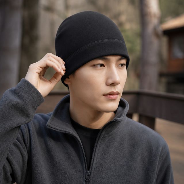 방한 비니 모자 스포츠 기모 안감