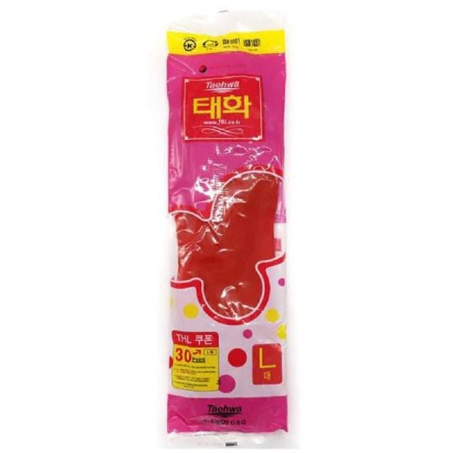 (SM)질기고 오래가는 고무장갑 L 레드 42cm