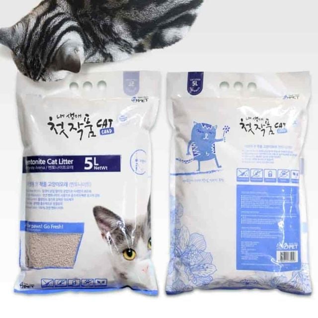 벤토나이트 모래 라벤더 5L 4p 반려묘모래 고양이모래 고양이청결모래 냥이화장실