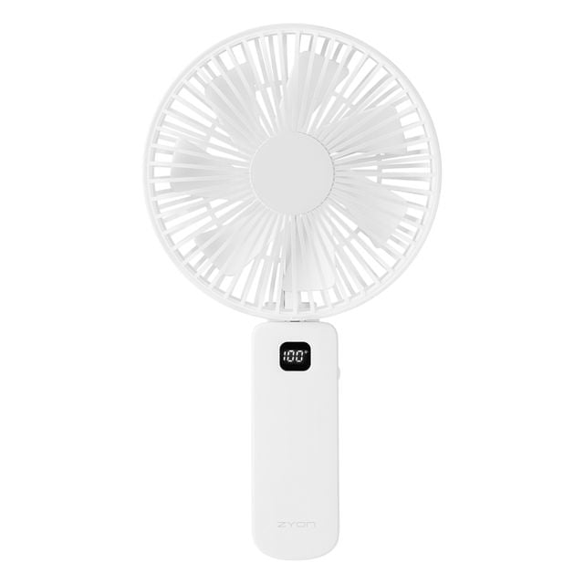 자이온 핸디선풍기 무선 와이드 빅팬 LED 손선풍기 BIGFAN350 화이트 휴대용 미니 선풍기 - 이미지 1