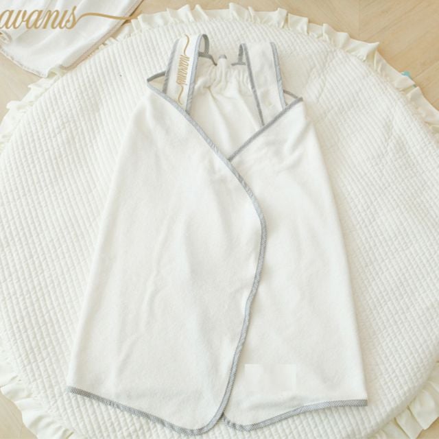 아기 앞치마형 순면 목욕 타월 1P 유아 신생아 타올 수건 바스타월
