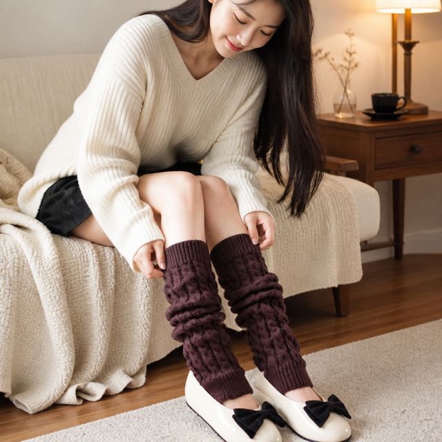겨울 무지 레그워머 니트 발목워머 니삭스 발토시 보온 방한용품