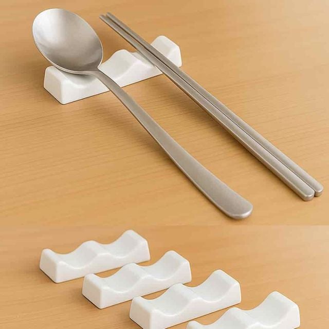 수저받침 4p 도자기수저받침대 숟가락젓가락받침대 테이블플레이팅 젓가락받침