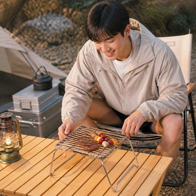캠핑 화로대 미니 바비큐그릴 휴대용 접이식 감성 용품