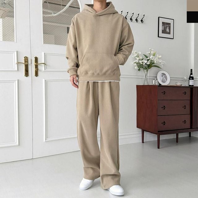 남자 와이드팬츠 후드티 남성 트레이닝바지 겨울옷 남자옷 패션 댄디룩