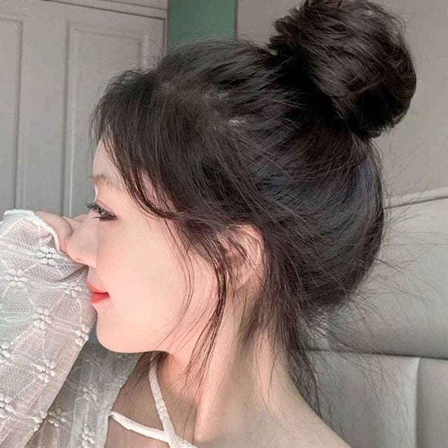 똥머리 가발 묶음머리 볼륨가발 - 이미지 1