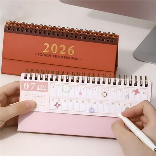 2025년 2026년 탁상 달력 사무용 2026년 데스크 캘린더 월간 기록
